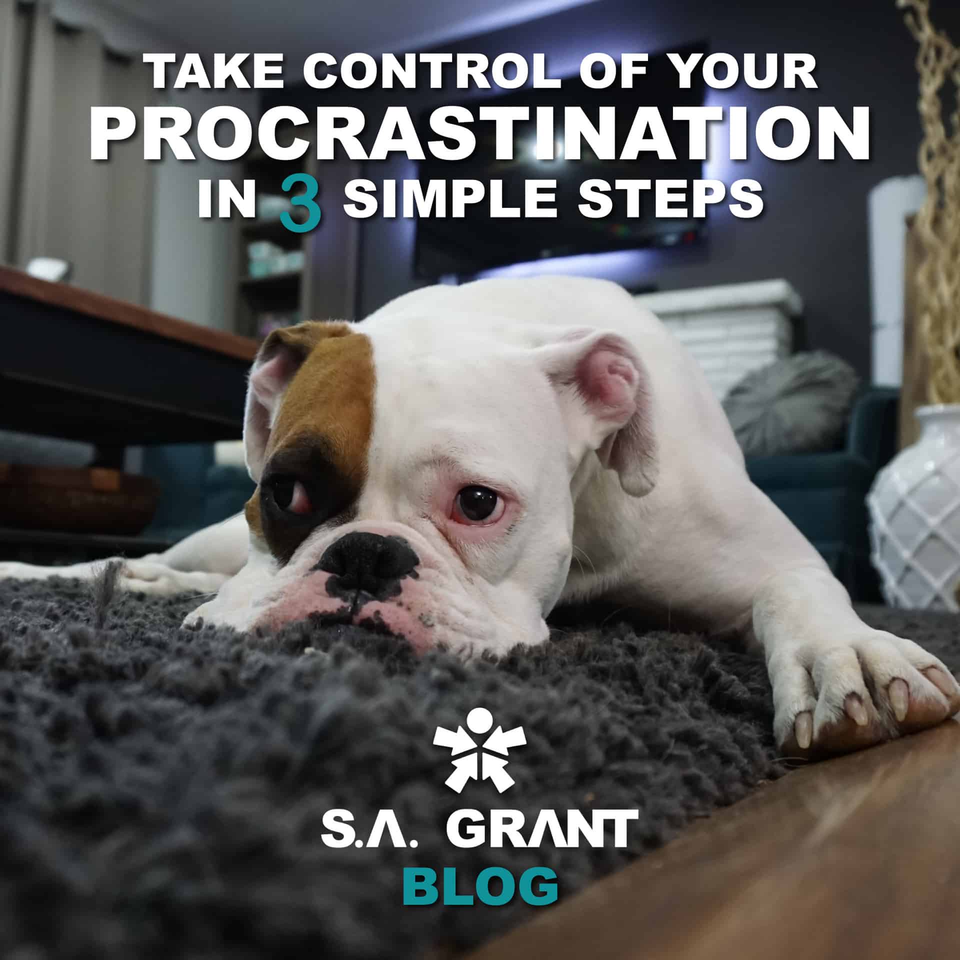 Take Control Of Your Procrastination In 3 Simple Steps - sagrant.com Blog #Procrastination
